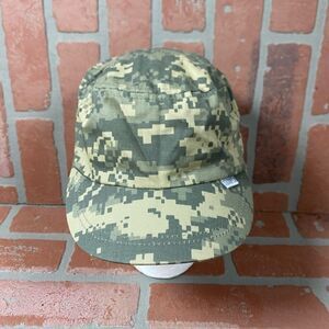 Digital Camouflage Trooper Strap Back Military Cap Adjustable EUC